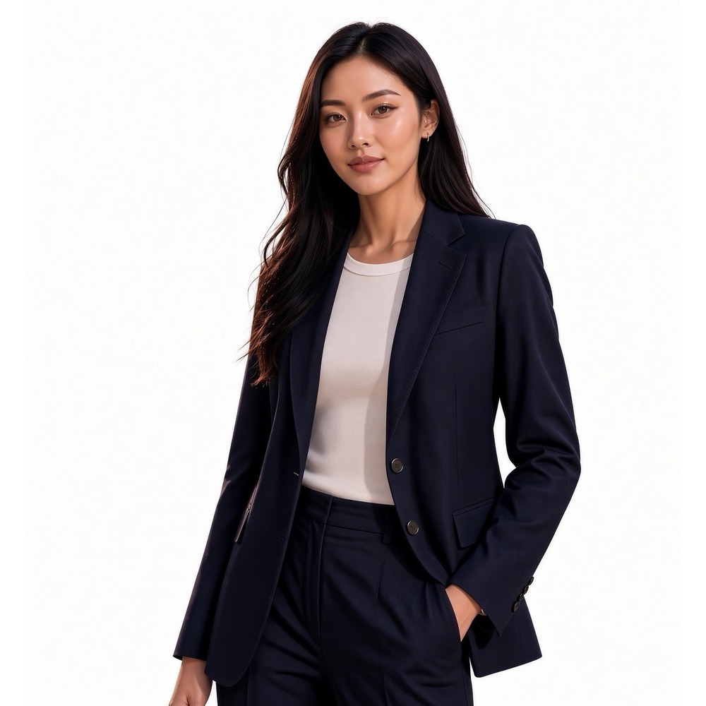 NWT Polo Ralph Lauren Single-Breasted Stretch Blazer Women Size 2 Navy Blue $698